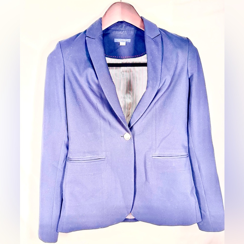 Tommy Hilfiger Preppy One Button Blazer with Silver Buttons Size 0
